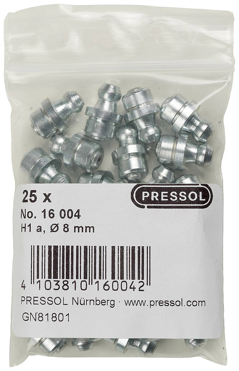 Pressol H1 beveled lubricating nipple A-straight, Ø 8 mm-V 25 pc(s)