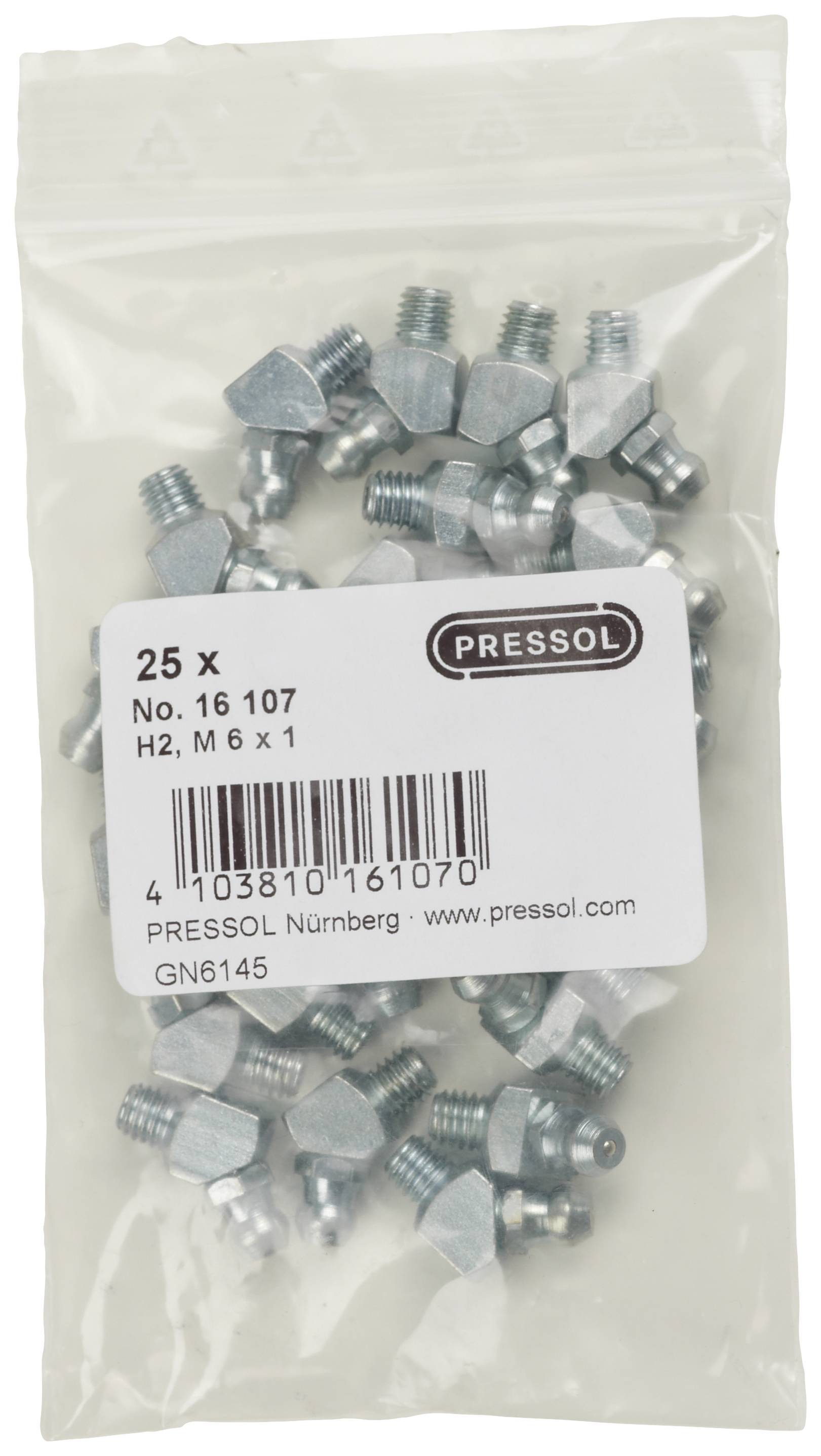 Pressol Tapered lubricating nipple H2-45°, M 6 x 1-VZ-VK 25 pc(s)