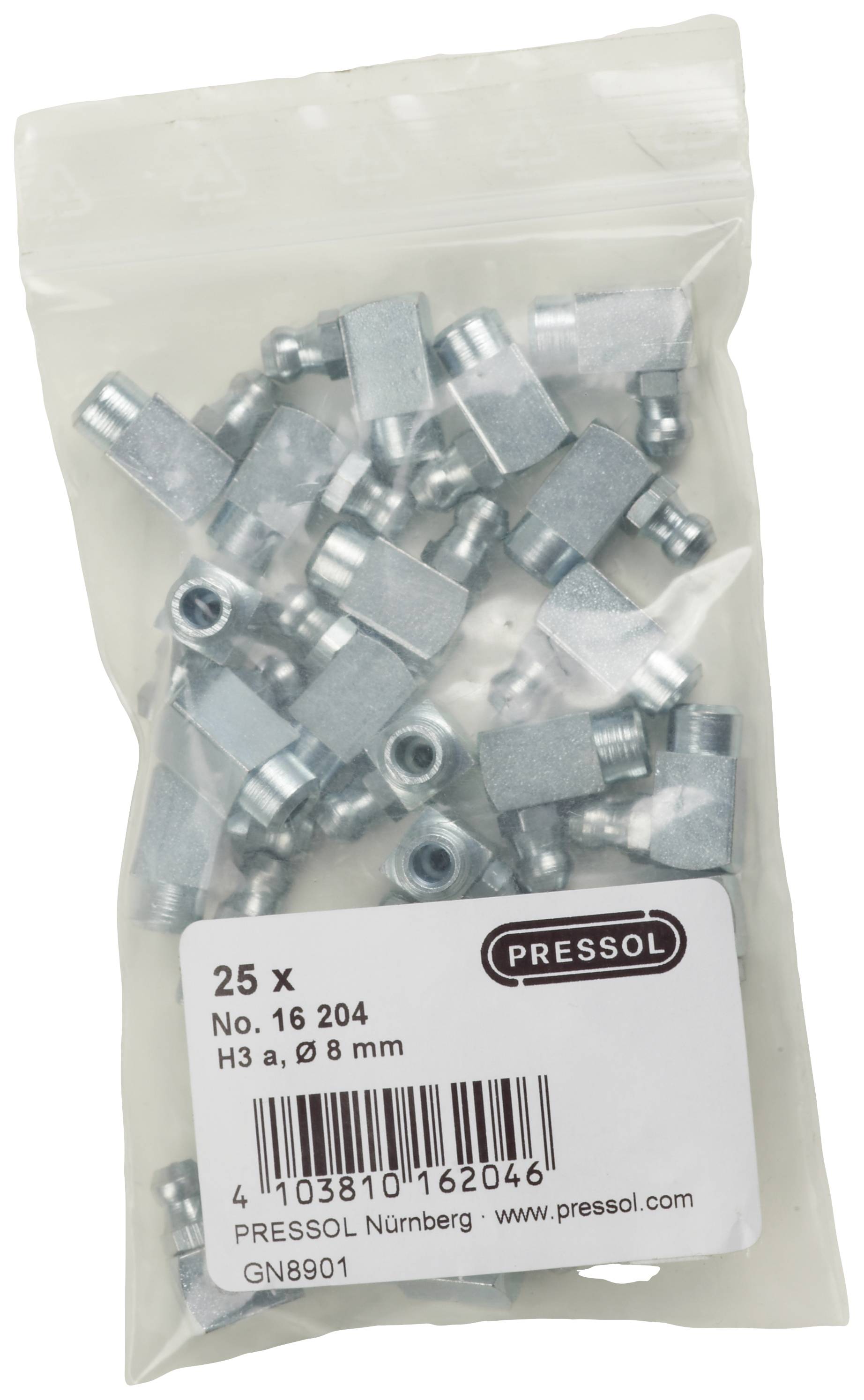 Pressol Tapered lubricating nipple H3 A-90°, Ø 8 mm-VZ-E. 25 pc(s)
