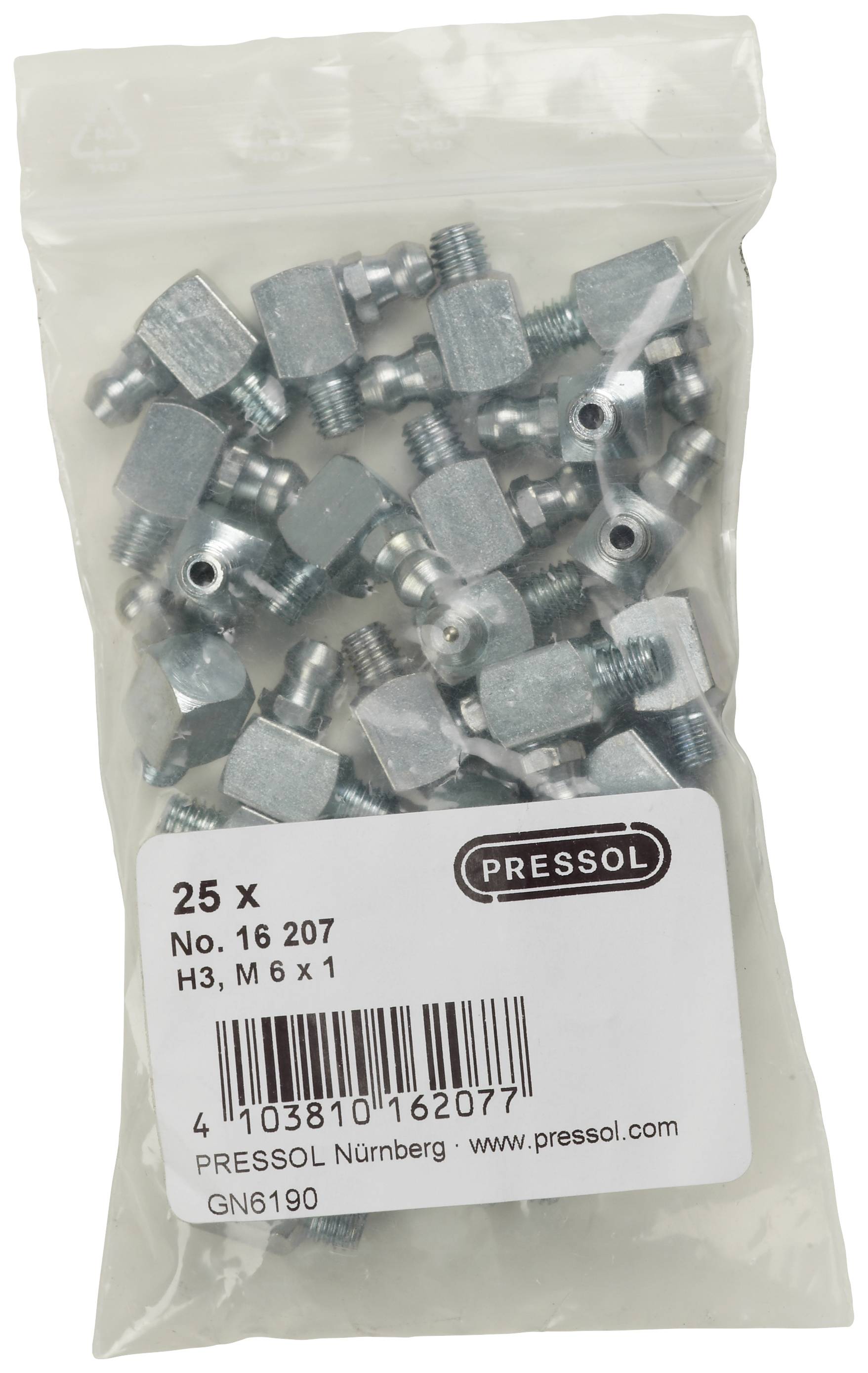 Pressol Tapered lubricating nipple H3-90°, M 6 x 1-VZ-VK 25 pc(s)