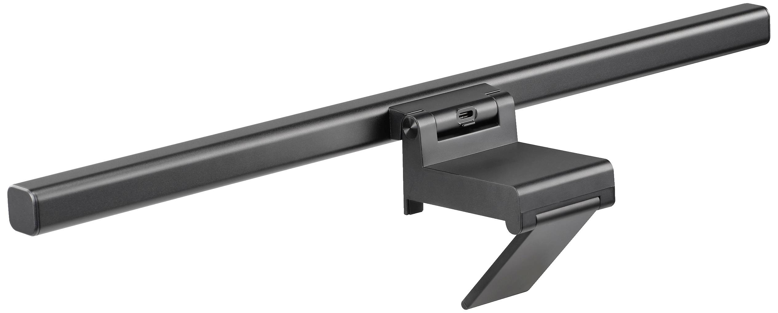 A black screen light with a robust mounting clip, suitable for evenly illuminating monitors.