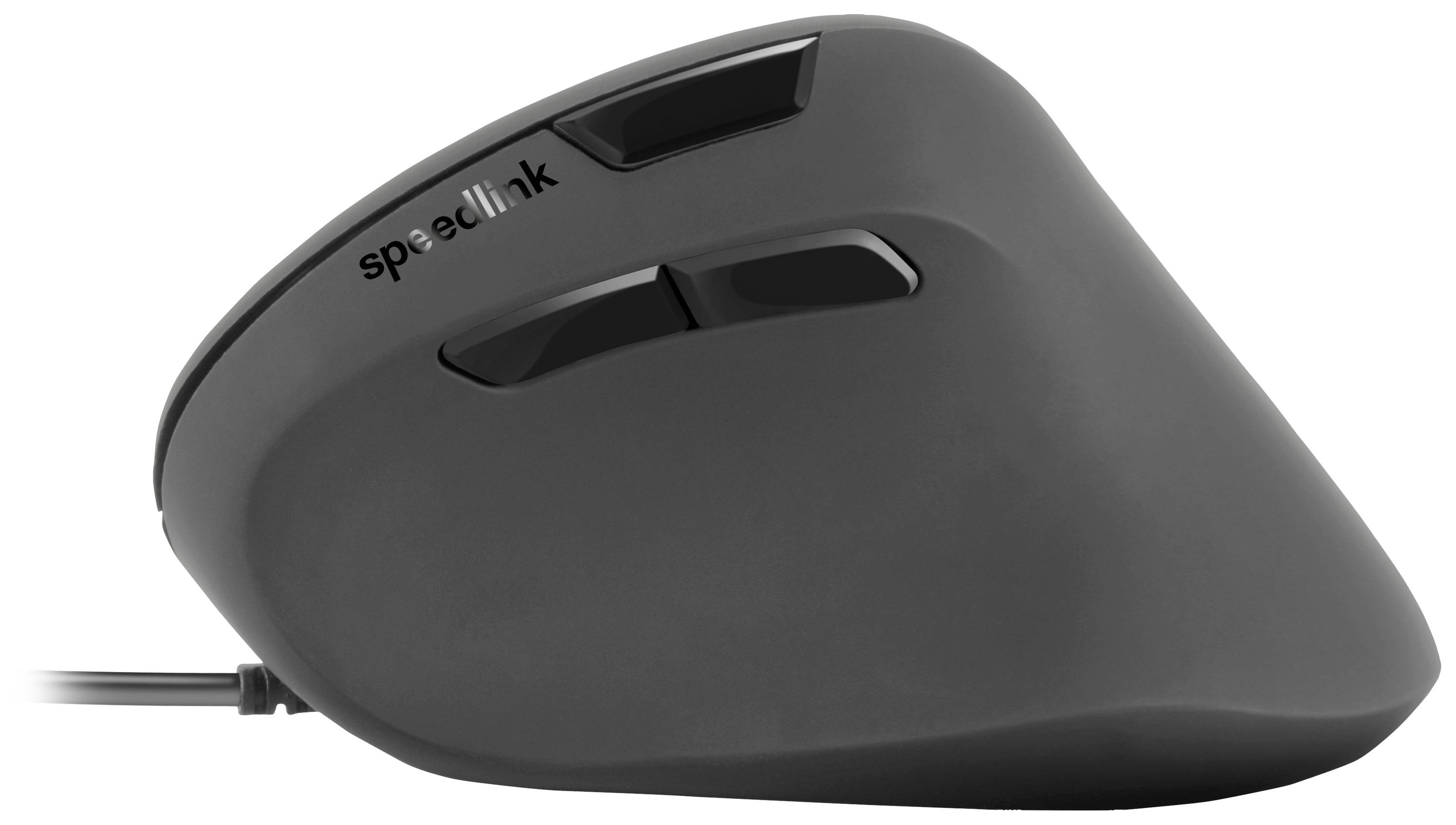 SpeedLink Piavo Ergonomic mouse USB Optical Black 6 Buttons 800 dpi, 1200 dpi, 1600 dpi, 2400 dpi Ergonomic