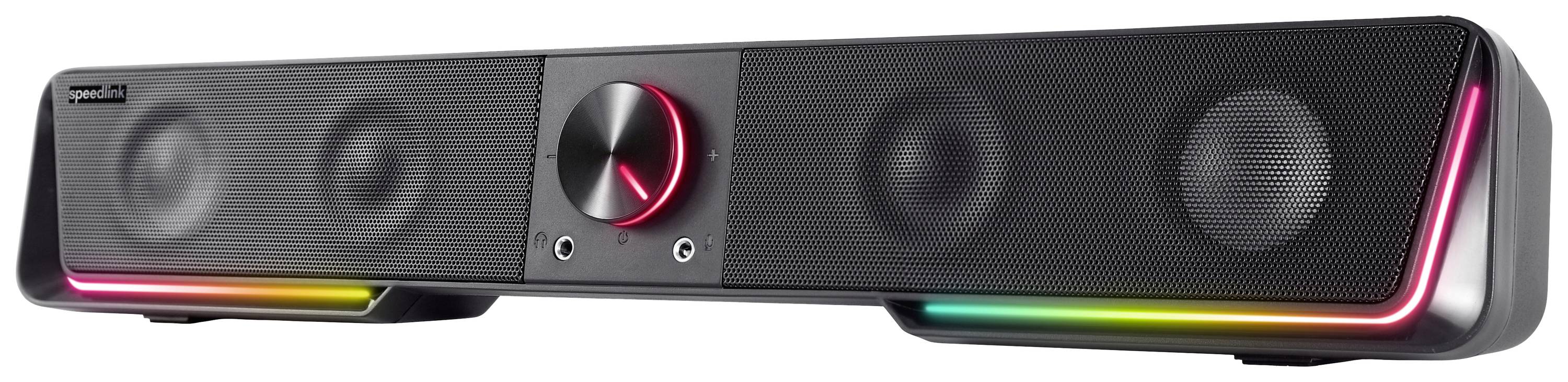 SpeedLink Gravity RGB Soundbar Black Bluetooth, Backlit speakers
