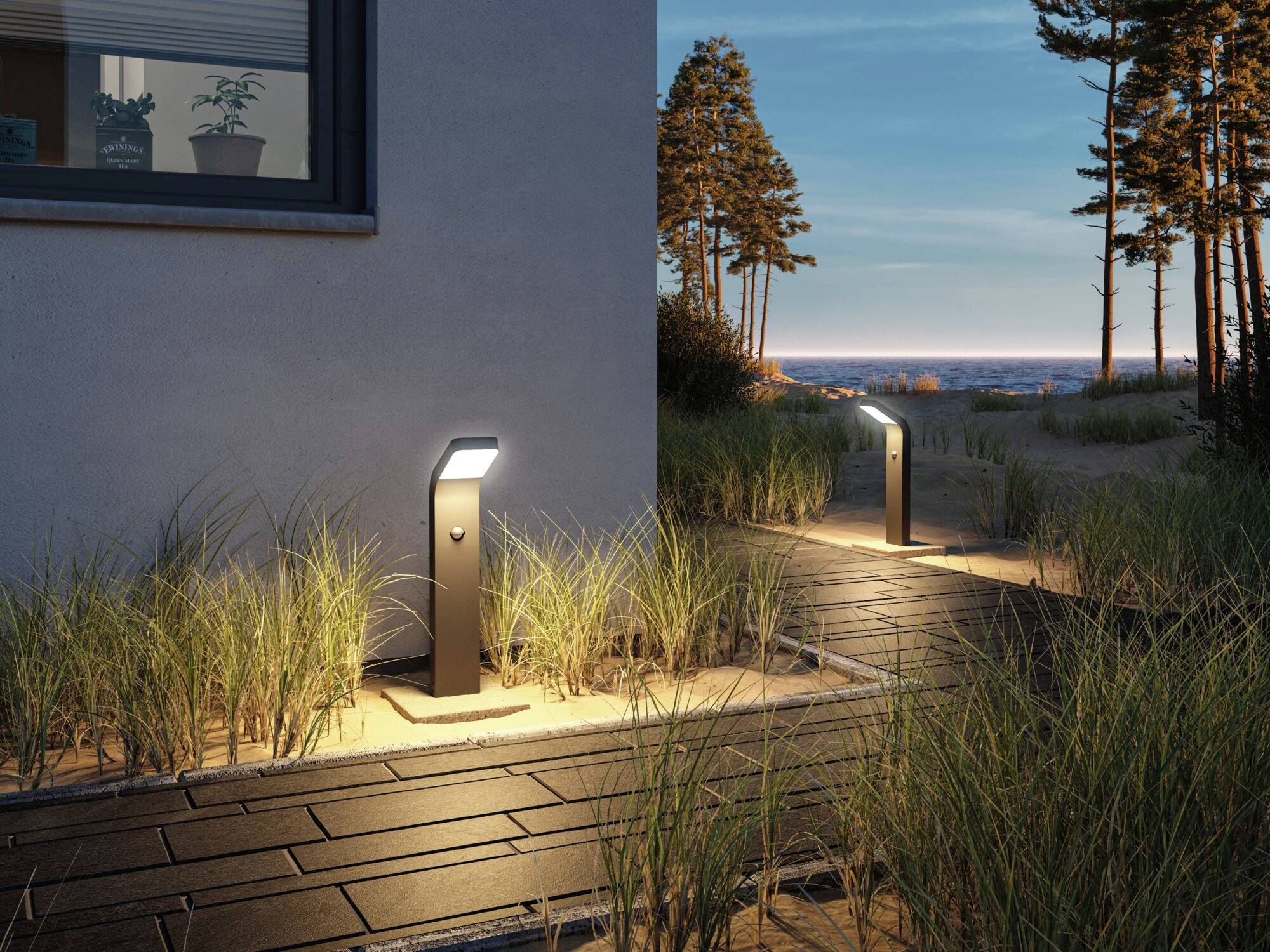 Paulmann 94747 Kulma PIR Poller anthrazit Path lighting LED (monochrome) 7.5 W Anthracite