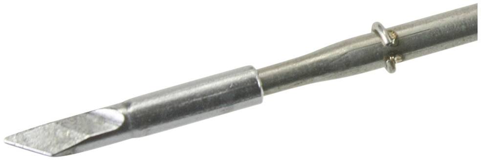 A metal probe with a flat end, frequently used for precise work in technical or medical applications.