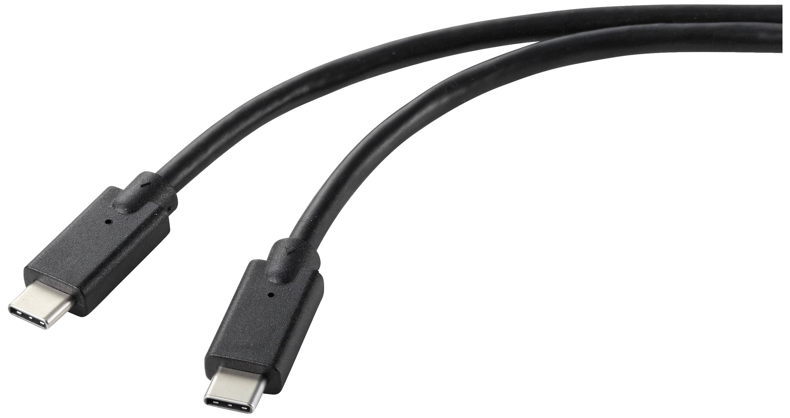 Two black USB-C cables placed side by side, used for connecting electronic devices.