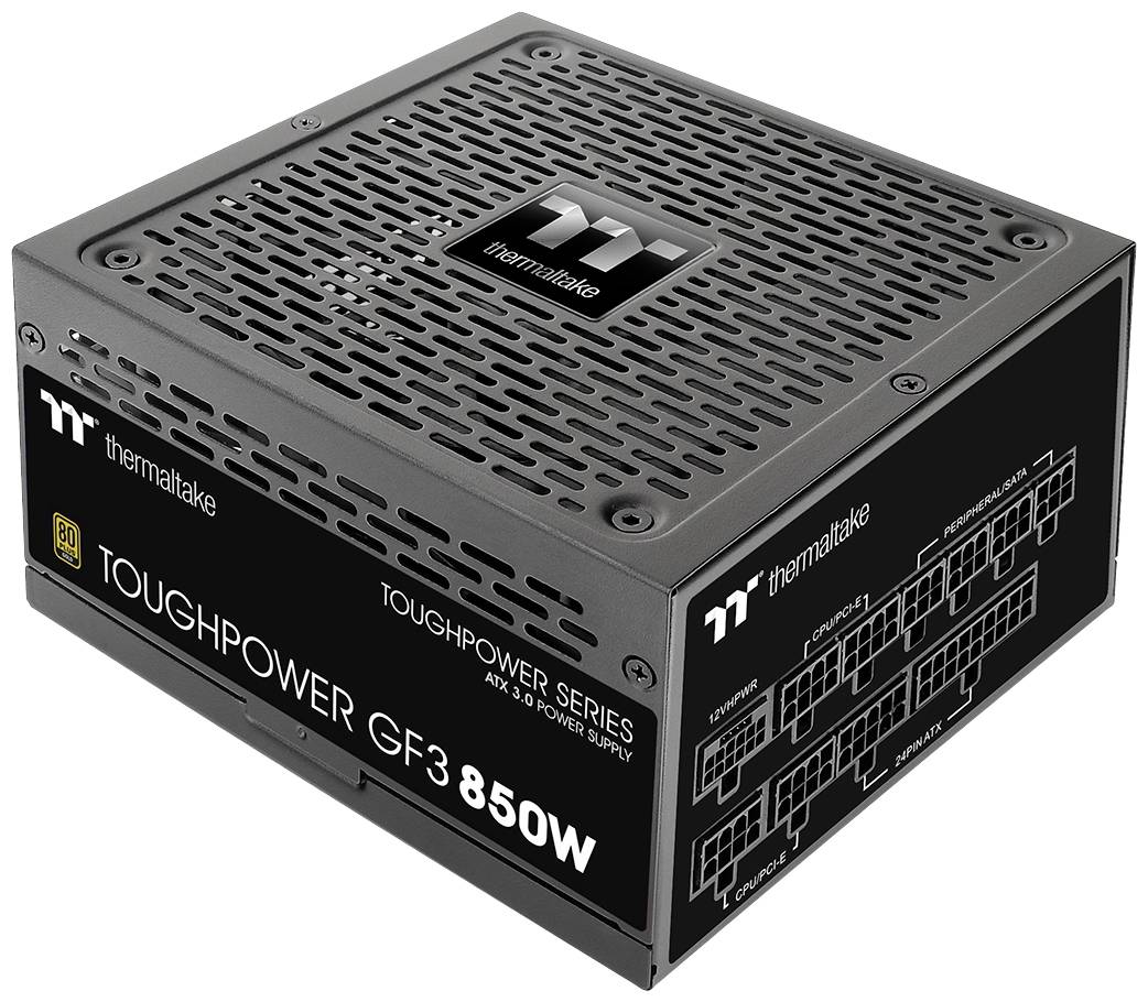Thermaltake Toughpower GF3 850W Gold PC power supply unit 850 W ATX 80 PLUS Gold ATX 3.0, PCIe Gen 5.0, Suitable for non-stop