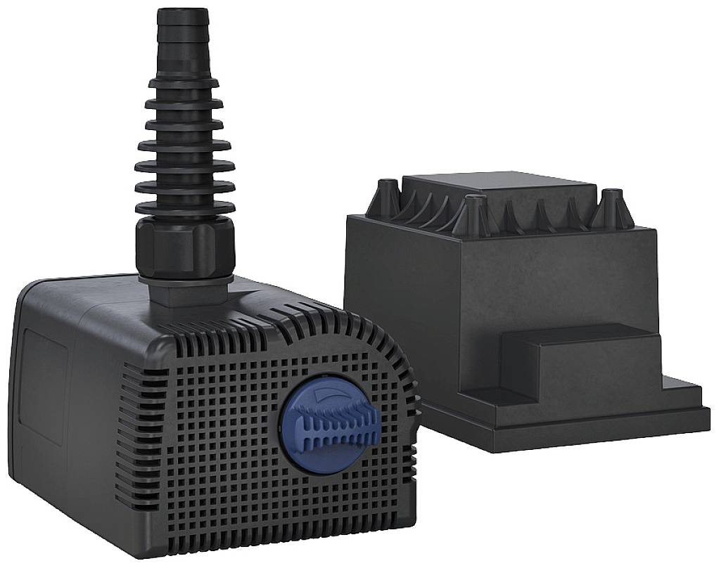 Two black electronic devices with louvred structures, one with a blue emblem, the other with stacked edges.