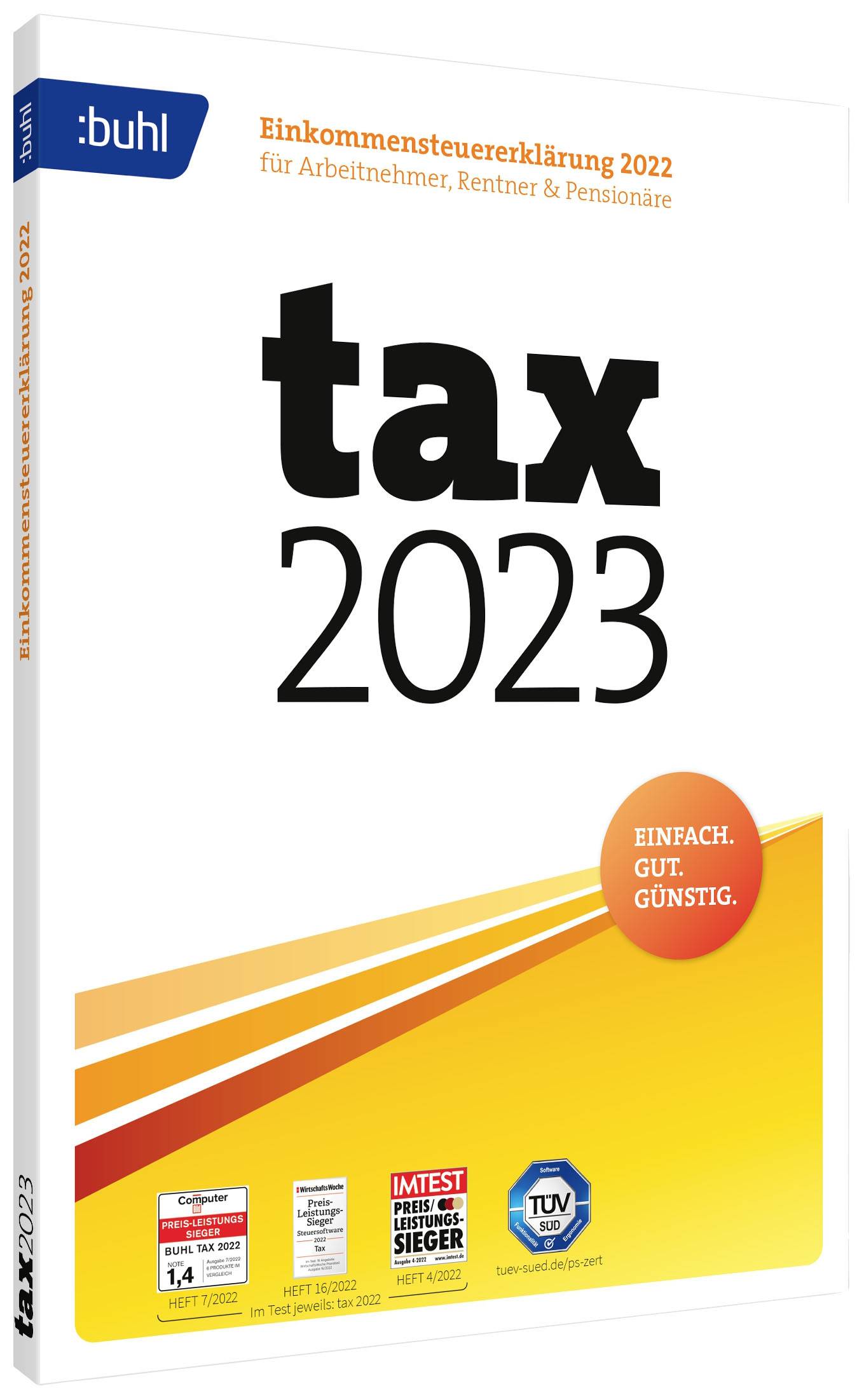 WISO tax 2023 Full version, 1 licence Windows Control