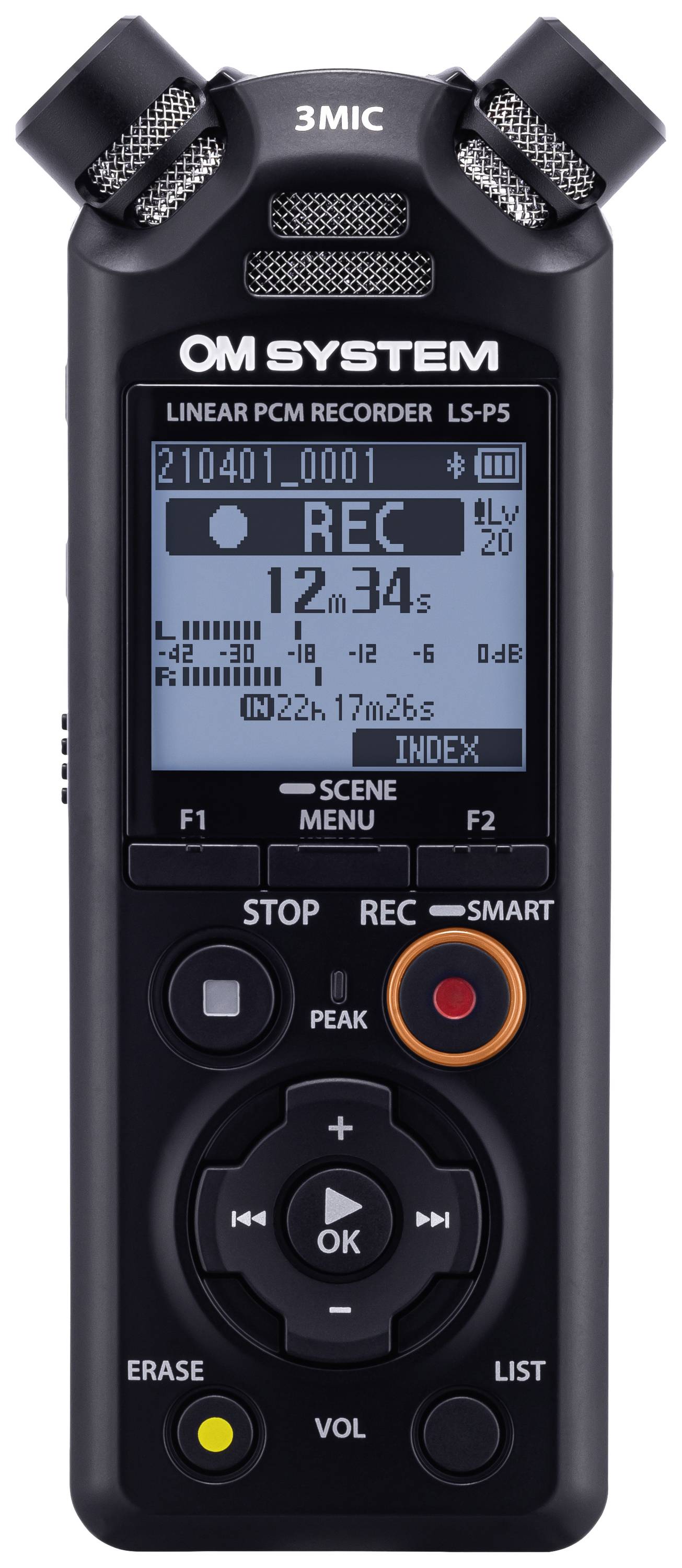 OM System LS-P5 Portable audio recorder Black