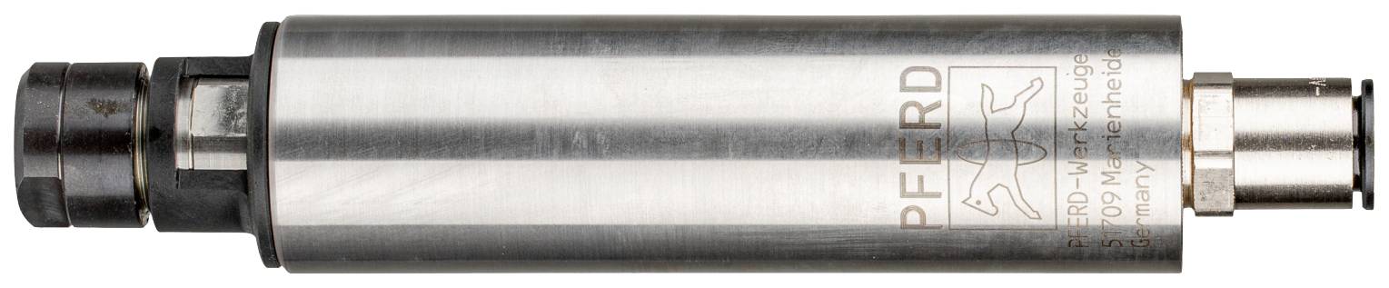 Cylindrical metal tool with a printed 'Horse' logo, likely a mechanical hand tool component.