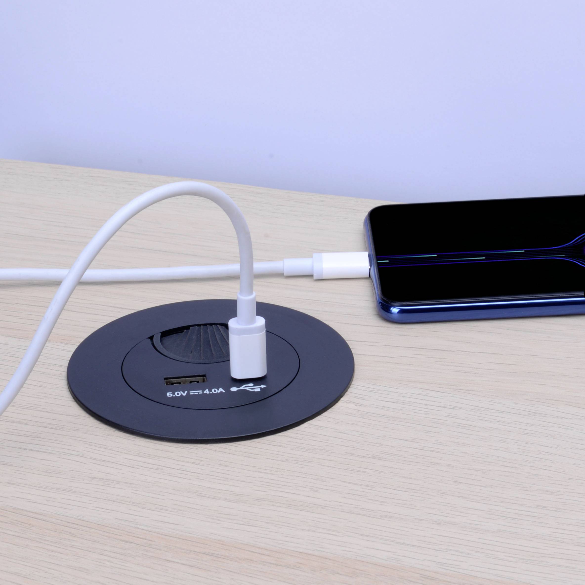 MH Office Line 166892 Worktop power strip Black
