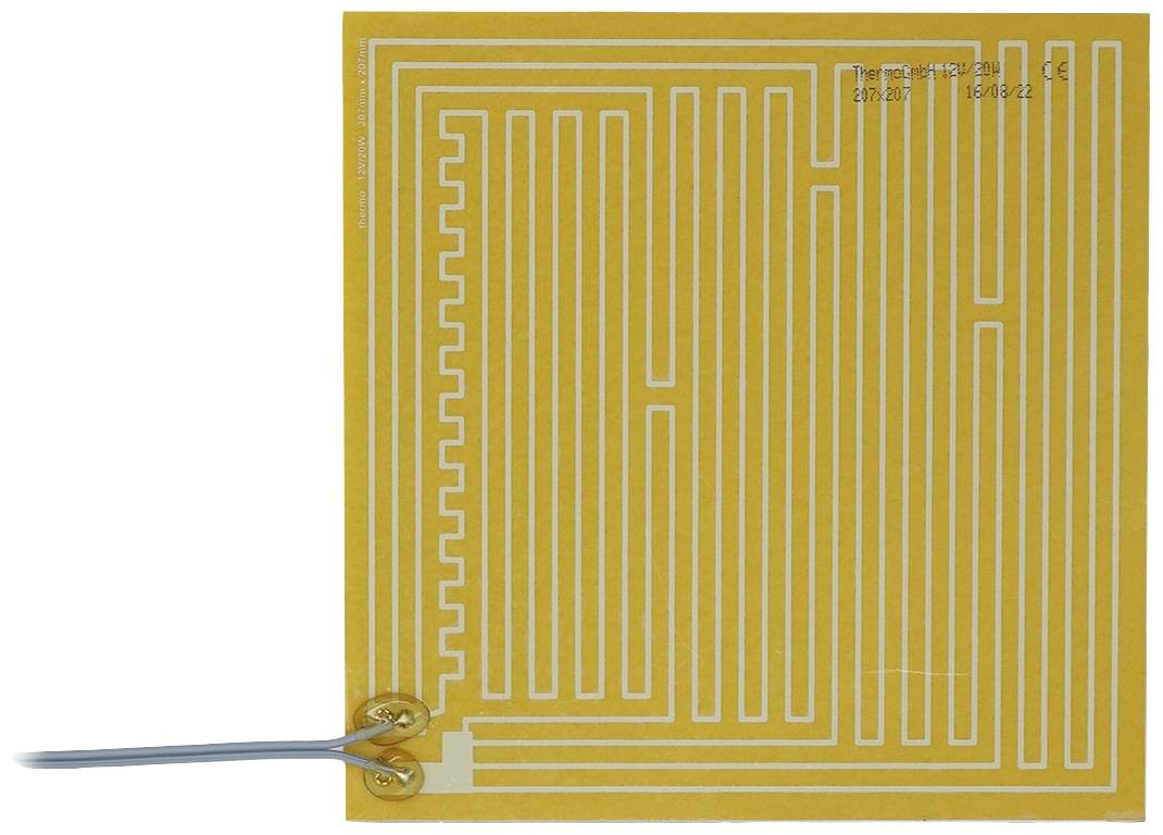 Thermo TECH Polyester Heating foil 12 V 20 W (L x W) 207 mm x 207 mm