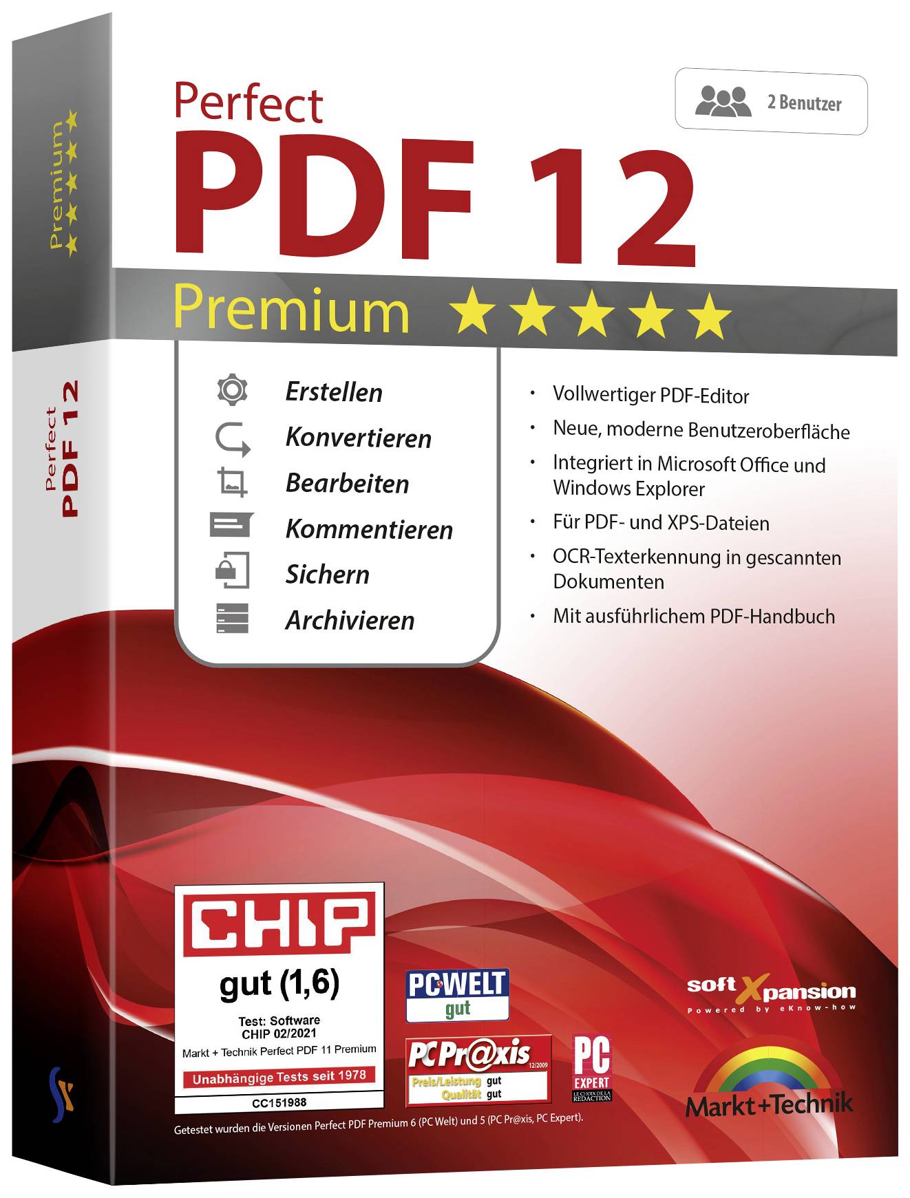Markt & Technik Perfect PDF 12 Premium inkl. OCR Full version, 1 licence Windows PDF
