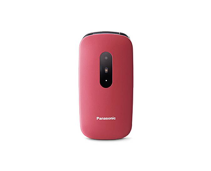 Panasonic KX-TU446 Big button flip top mobile phone Shockproof Red