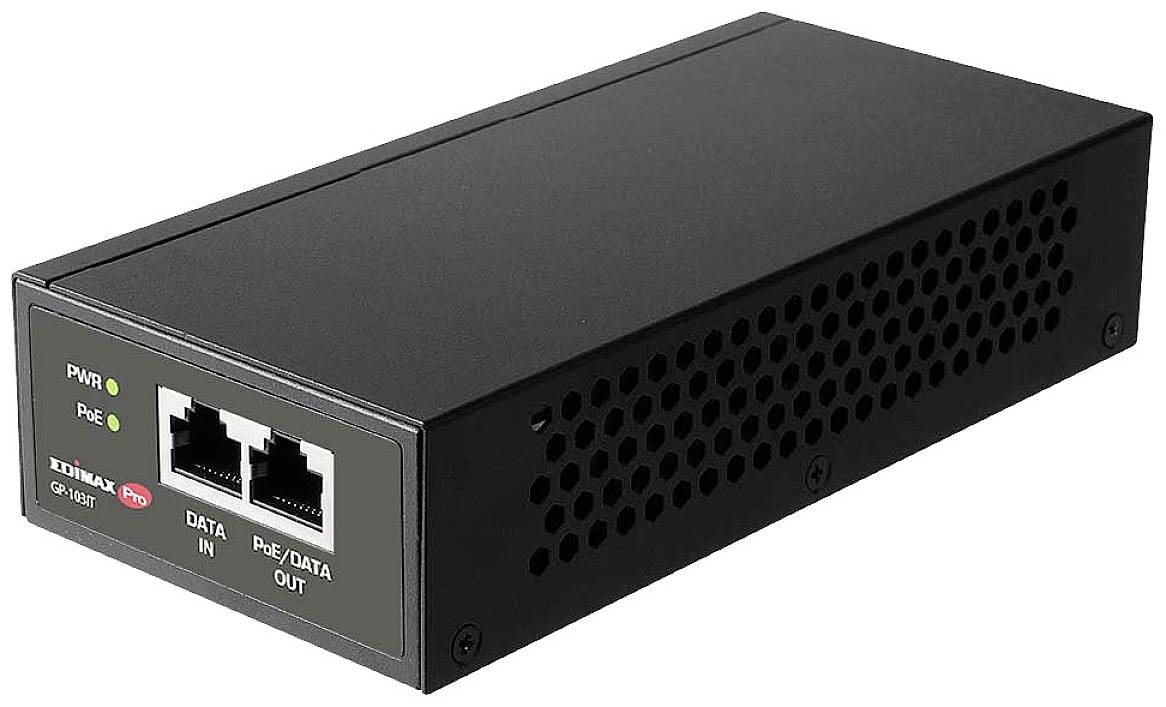 EDIMAX GP-103IT PoE injector 1000 MBit/s IEEE802.3af (15.4 W), IEEE802.3at (30 W), IEEE 802.3bt