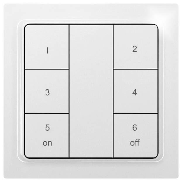 F6T55EB-Keypad-wg Eltako Wireless Pushbutton 6-channel Surface-mount Max. range (open field) 30 m