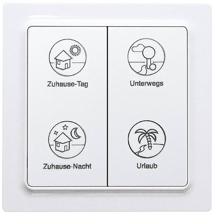 F4PT55E- Eltako Wireless Pushbutton Surface-mount Max. range (open field) 30 m