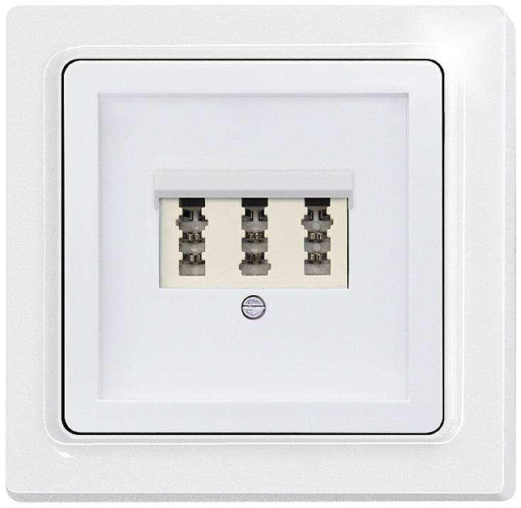 Eltako 3x Cover UAE socket White, White (RAL9016) 30065837