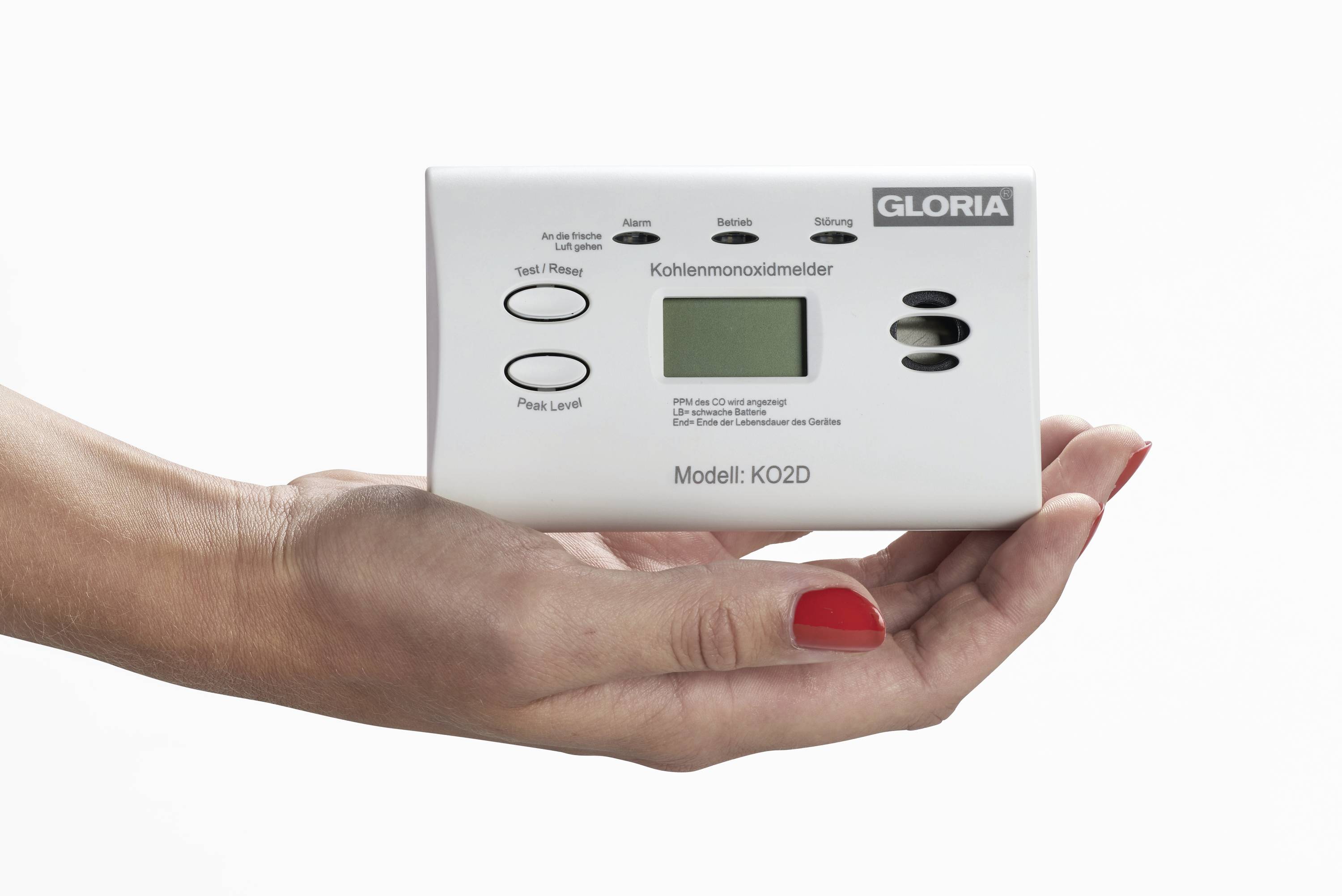 Gloria KO2D Carbon monoxide detector battery-powered detects Carbon monoxide