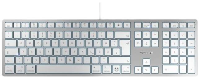 CHERRY KC 6000C FOR MAC Corded Keyboard German, QWERTZ Silver, White