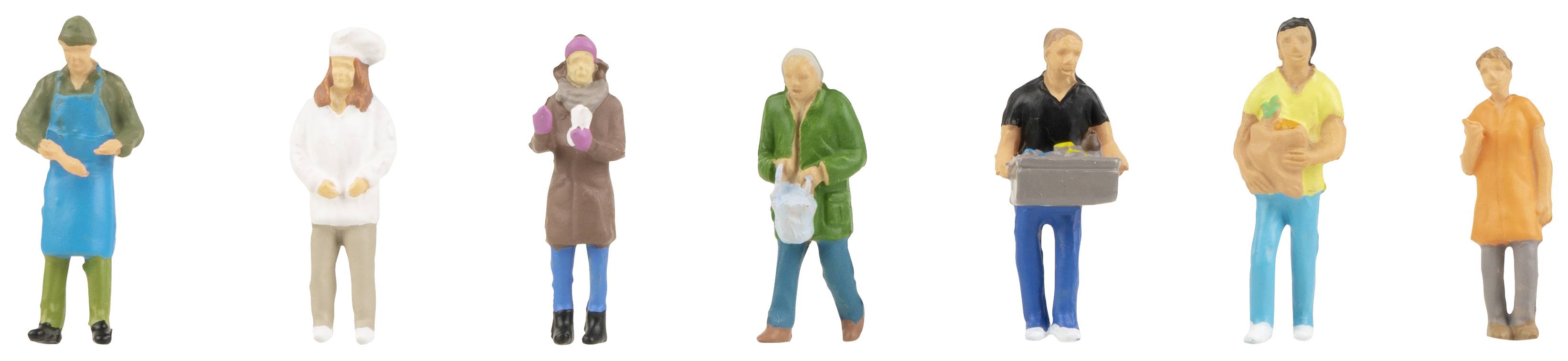 Faller H0 Weekly Market II. Painted, Standing