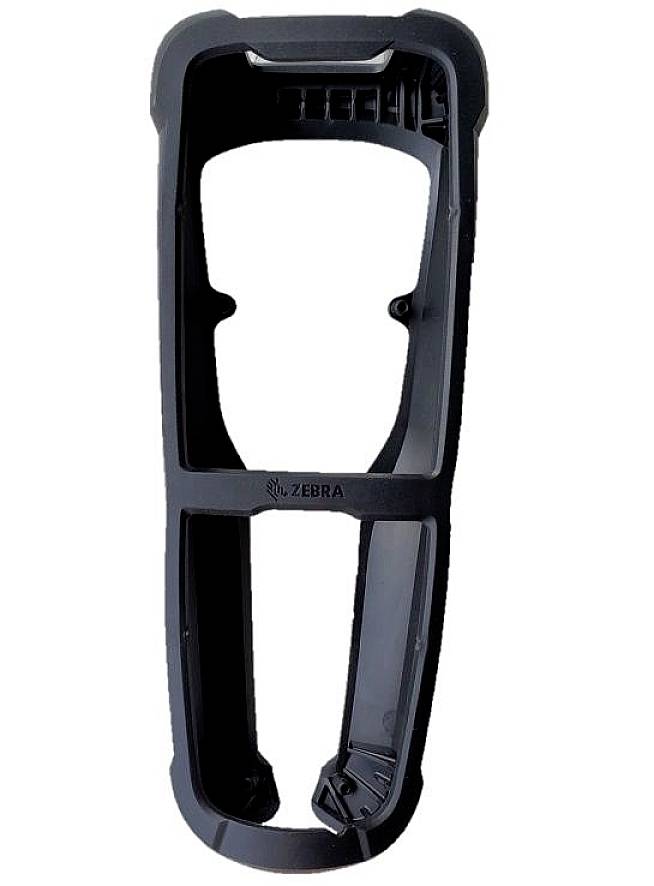 Black, rectangular plastic cover with a distinctive logo and multiple cut-outs, likely for an electronic device mount.