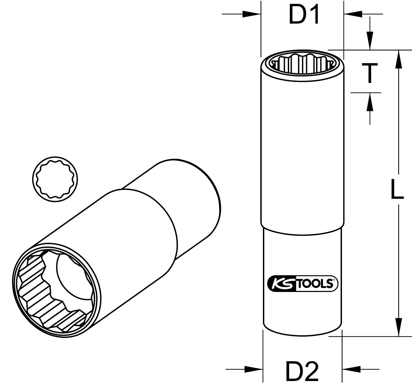 KS Tools 9173984 Socket bit