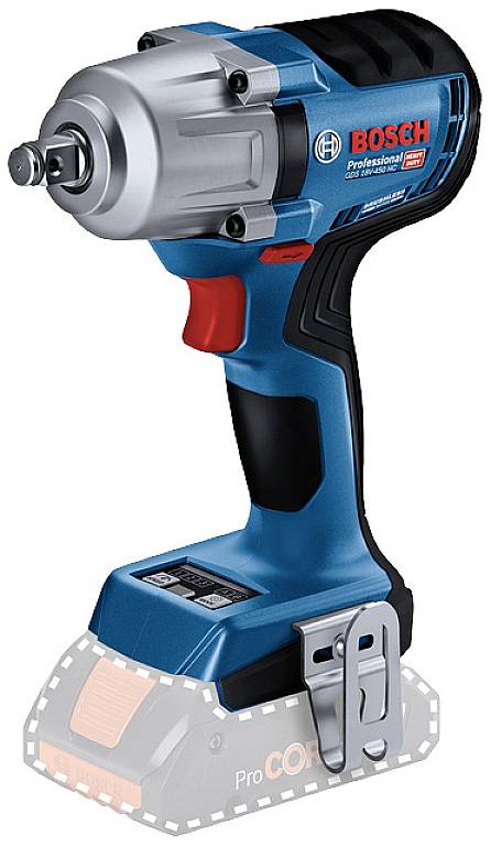 'Bosch Professional Impact Driver', compact, ergonomic, with metal gearbox, blue body, red and black accents.