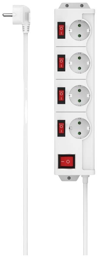 Hama 00223121 Power strip (+ switch) White PG connector 1 pc(s)
