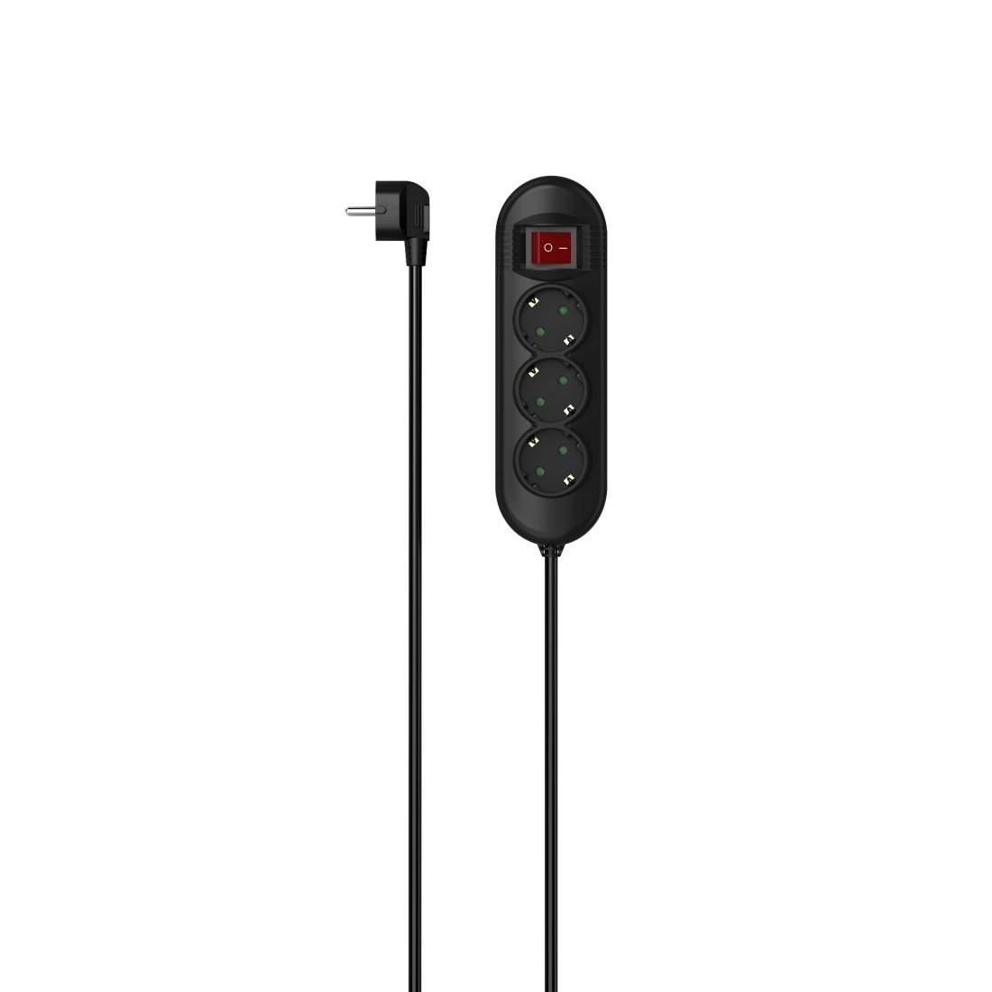 Hama 00223022 Power strip (+ switch) Black PG connector 1 pc(s)