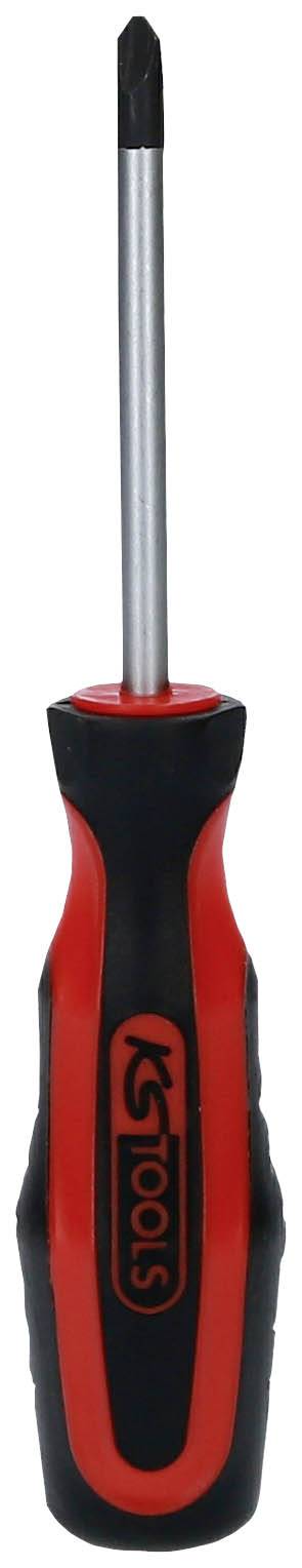 Phillips screwdriver with red and black handle, suitable for general DIY tasks.