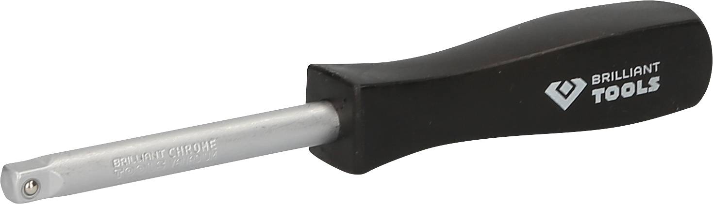 Black handle with silver extension printed with 