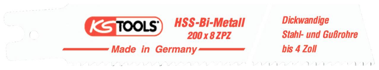 KS Tools 1294486 Rems saber saw blade, HSS bi-metal, 200mm, 3.2mm, 5x pack 5 pc(s)
