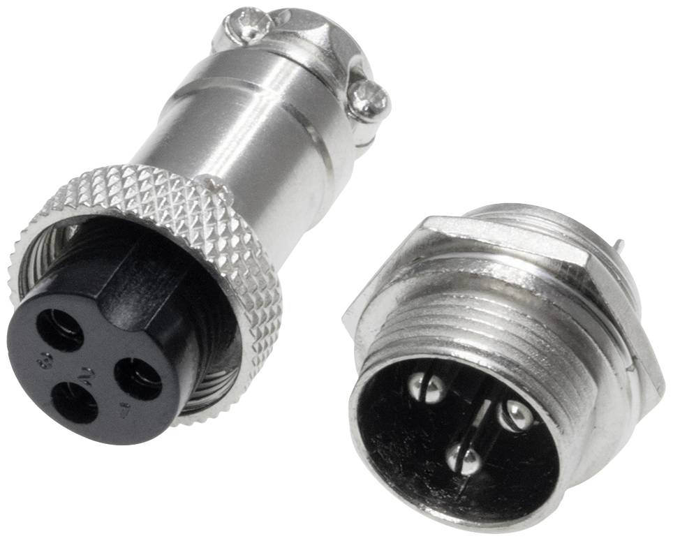 Pollin 453552 DIN connector Socket, built-in, Plug Total number of pins: 3 1 Set