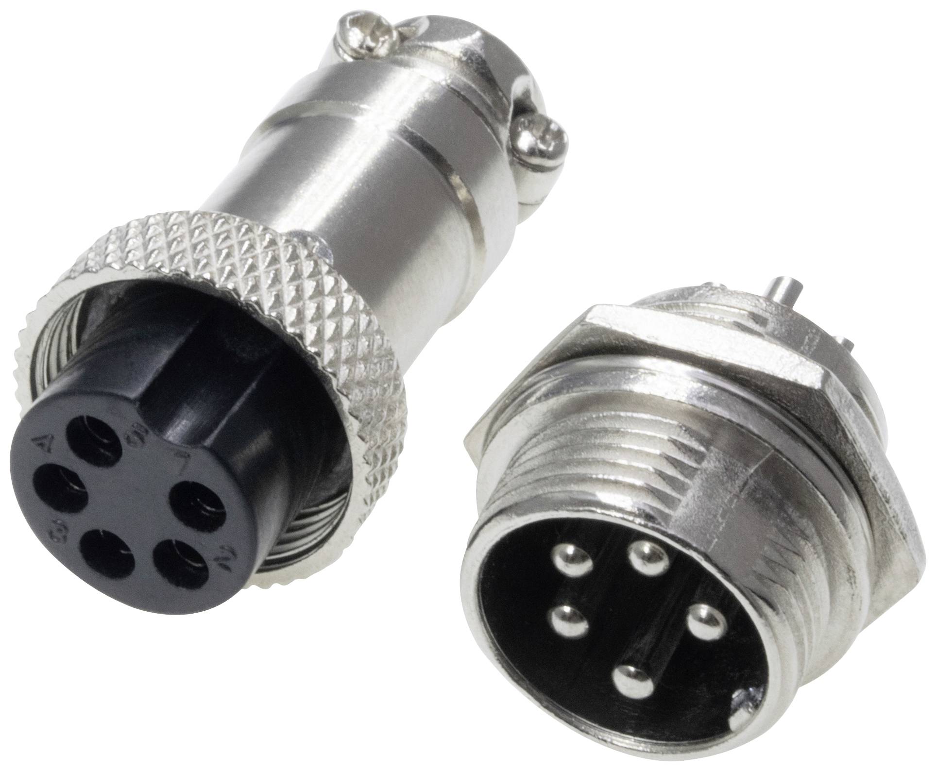 Pollin 453554 DIN connector Socket, built-in, Plug Total number of pins: 5 1 Set