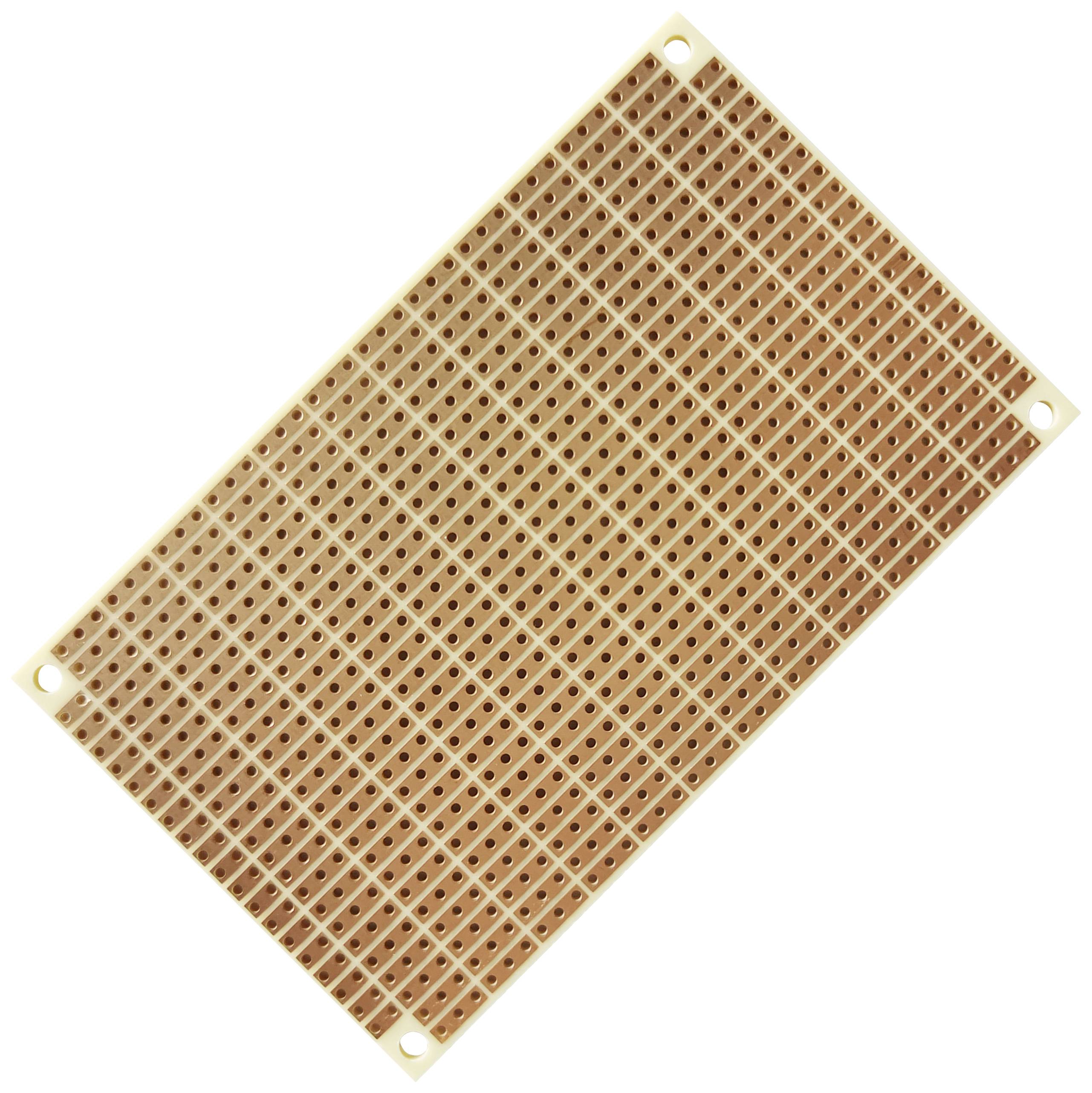 Brown perforated stripboard with evenly distributed holes, used for electronic circuits and DIY projects.