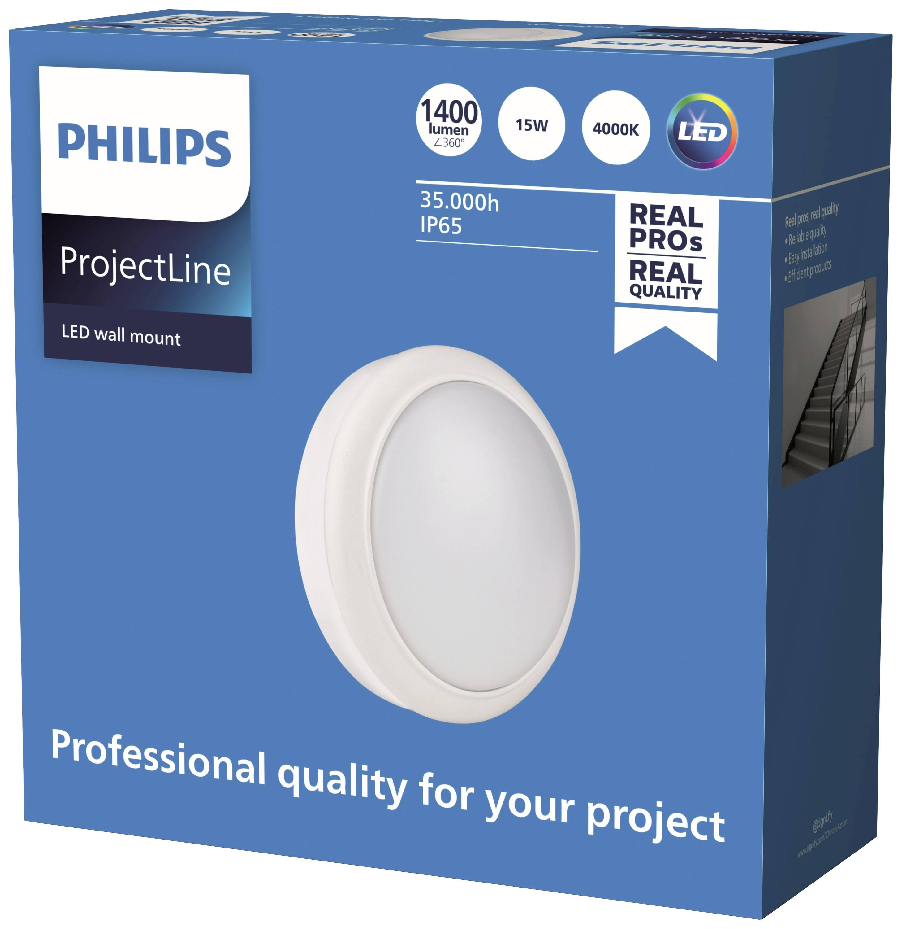 Philips LED ProjectLine 8719514954311 LED outdoor wall light LED (monochrome) LED 15 W White