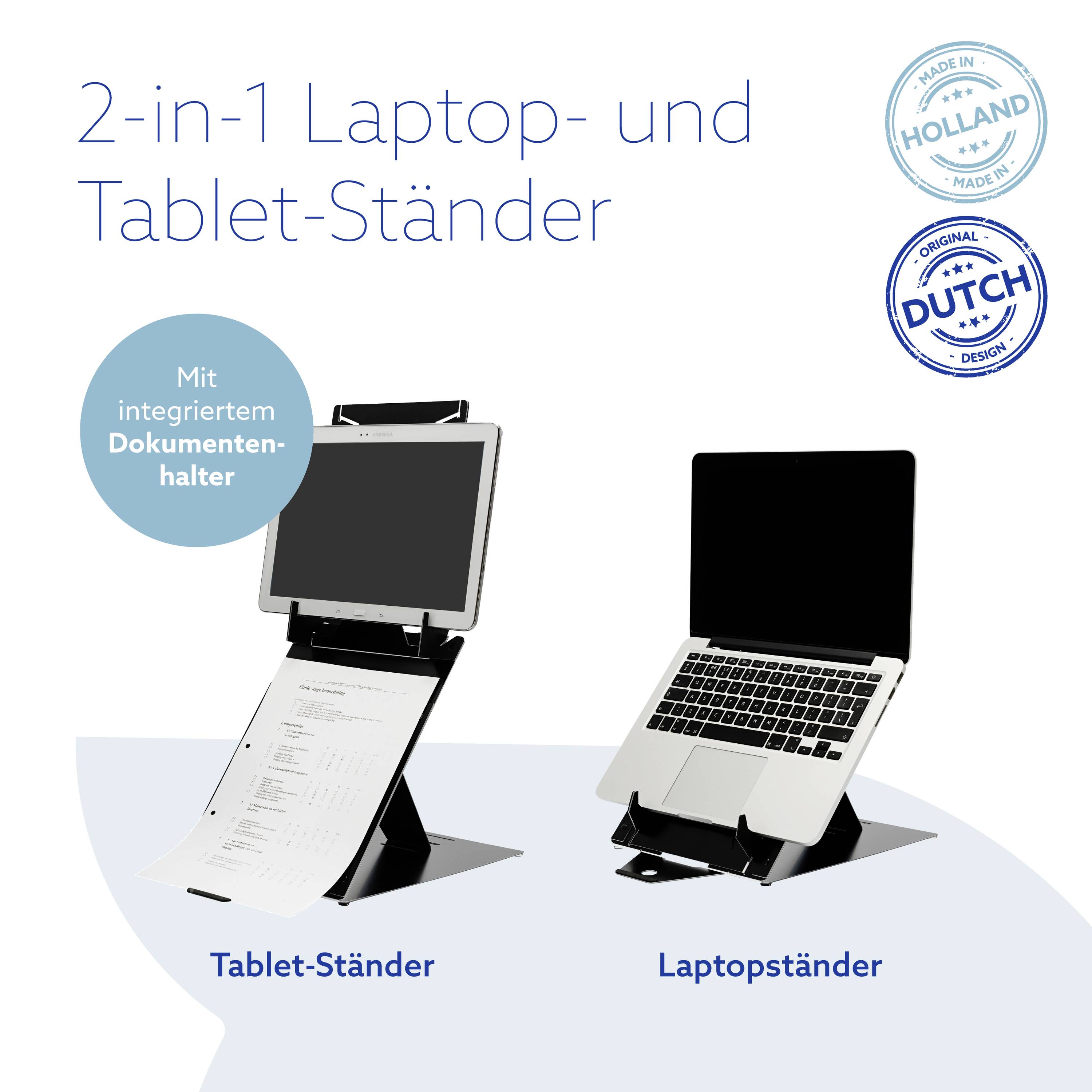 R-GO Tools Riser Duo Laptop stand Height-adjustable