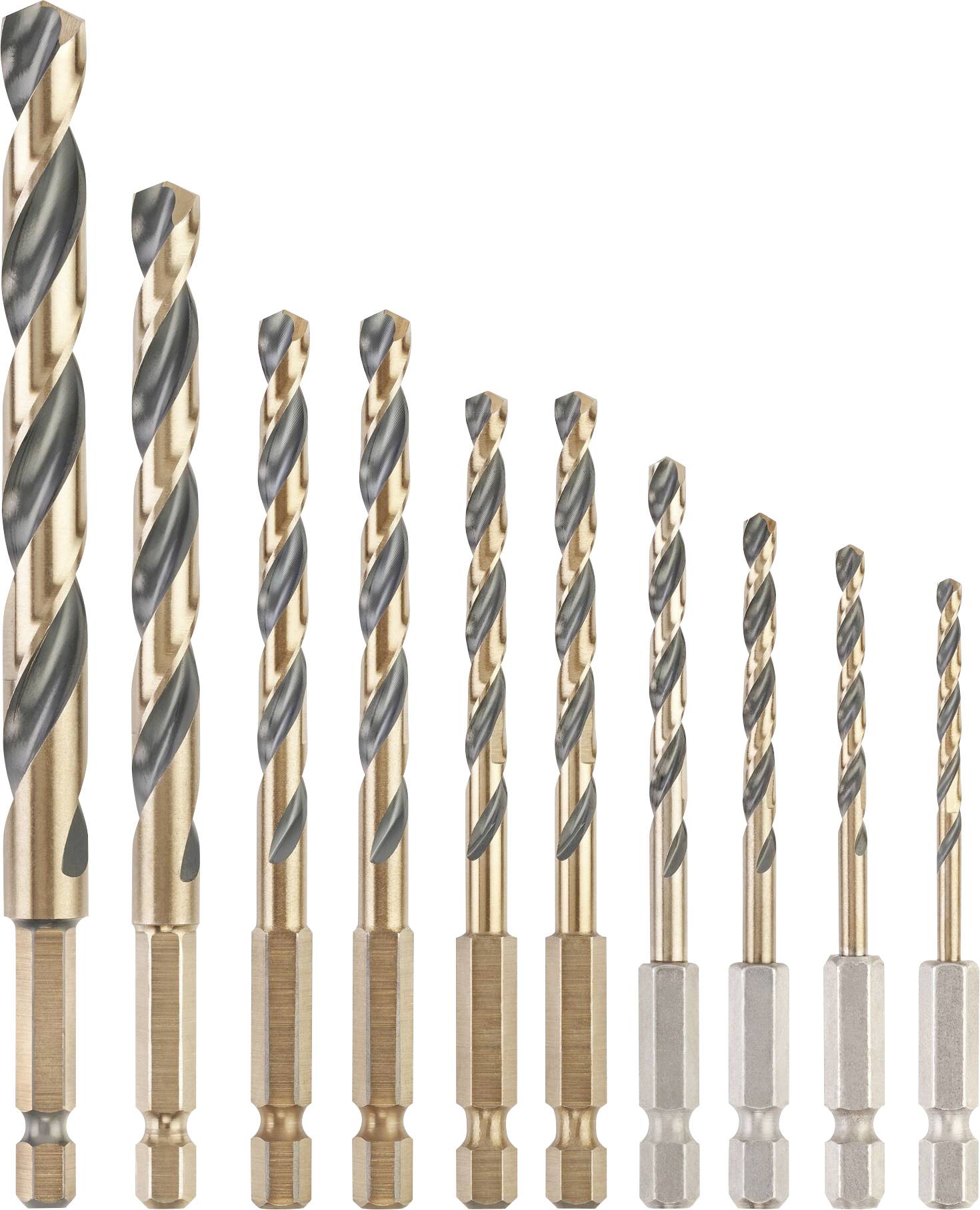 DEWALT DT20620-QZ HSS-G Metal twist drill bit set 10-piece 3 mm, 3.5 mm, 4 mm, 4.5 mm, 5 mm, 6 mm, 8 mm, 10 mm