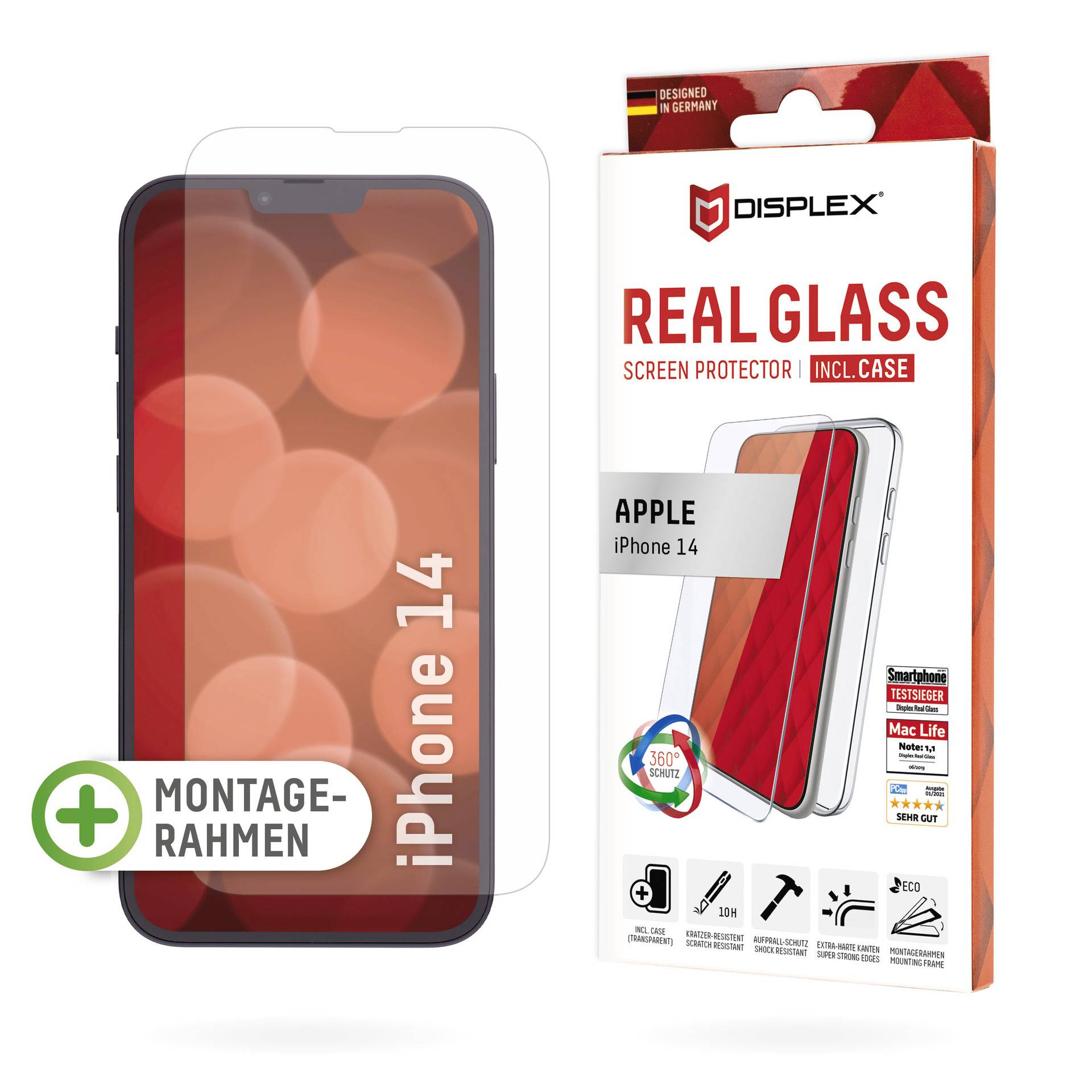 DISPLEX "Real Glass" + Case Glass screen protector Apple iPhone 14 1 pc(s) 1710