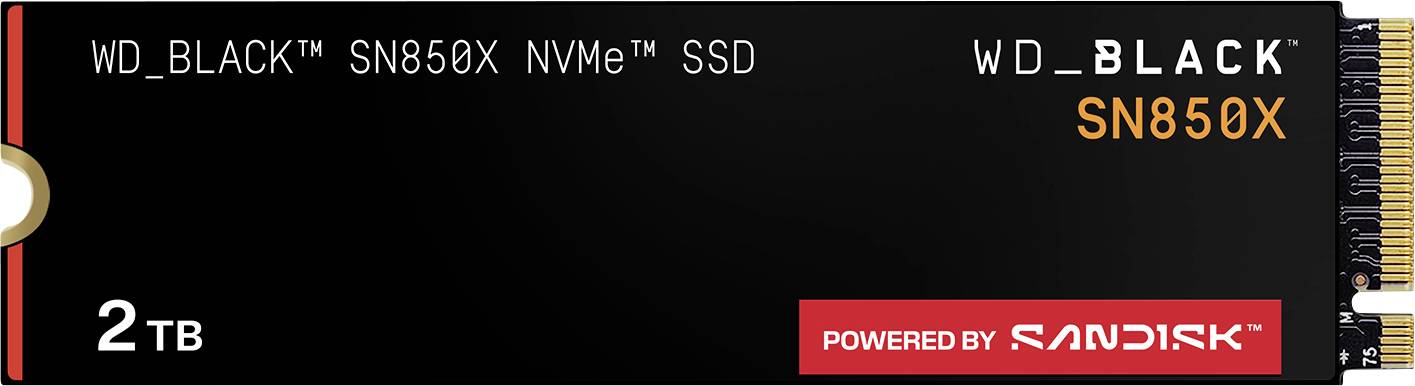 WD_BLACK SN850X NVMe SSD, 2TB, powered by SanDisk.