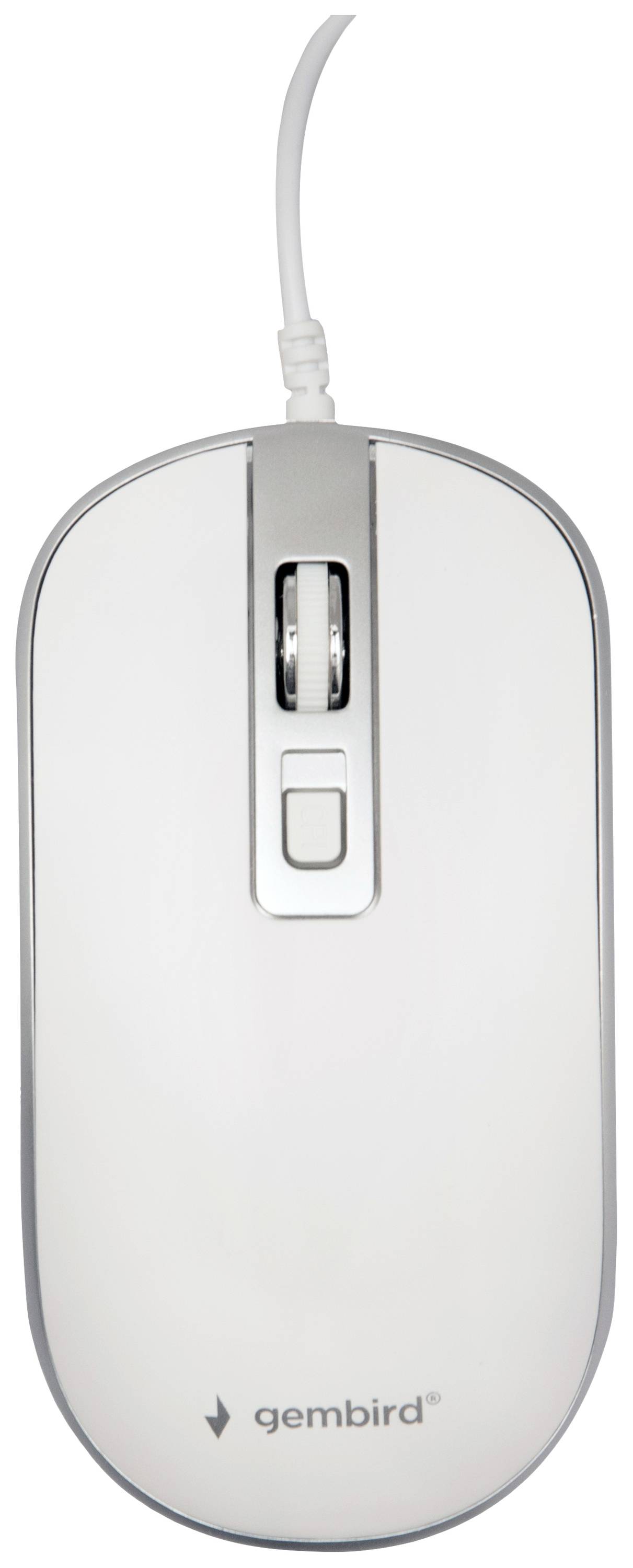Gembird Mouse Corded Optical White, Silver 4 Buttons 800 dpi, 1000 dpi, 1200 dpi