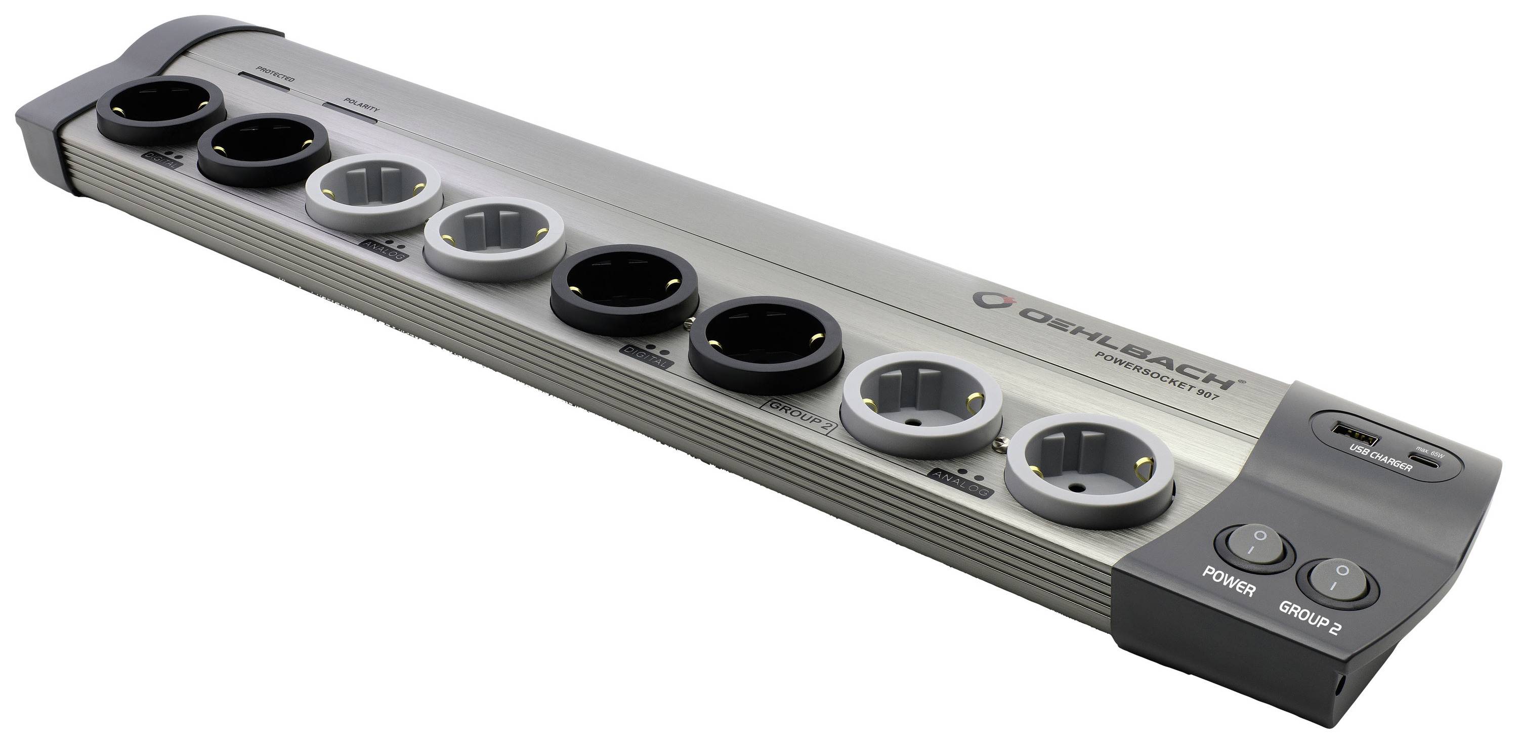 Oehlbach D1C17031 Power strip (+ switch) Anthracite PG connector 1 pc(s)