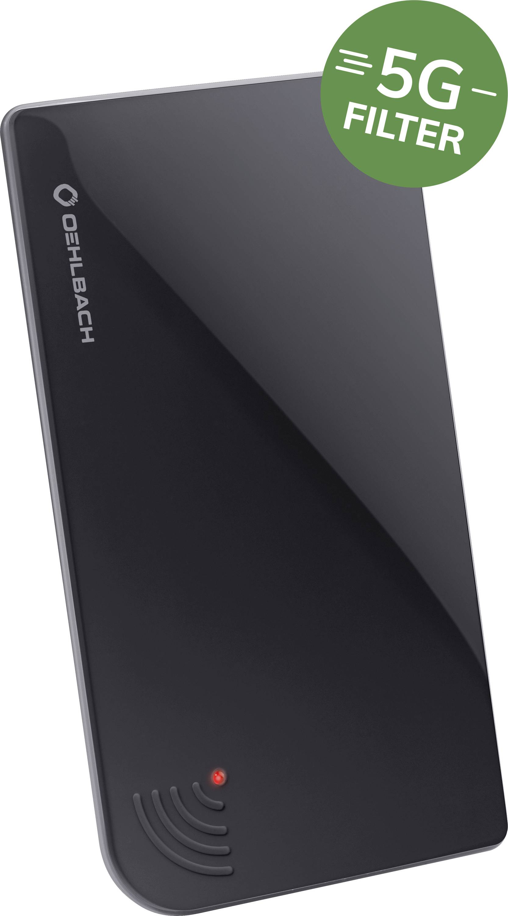 Oehlbach Scope Vision 5G DVB-T2 DVB-T/T2 active planar antenna Indoors Black