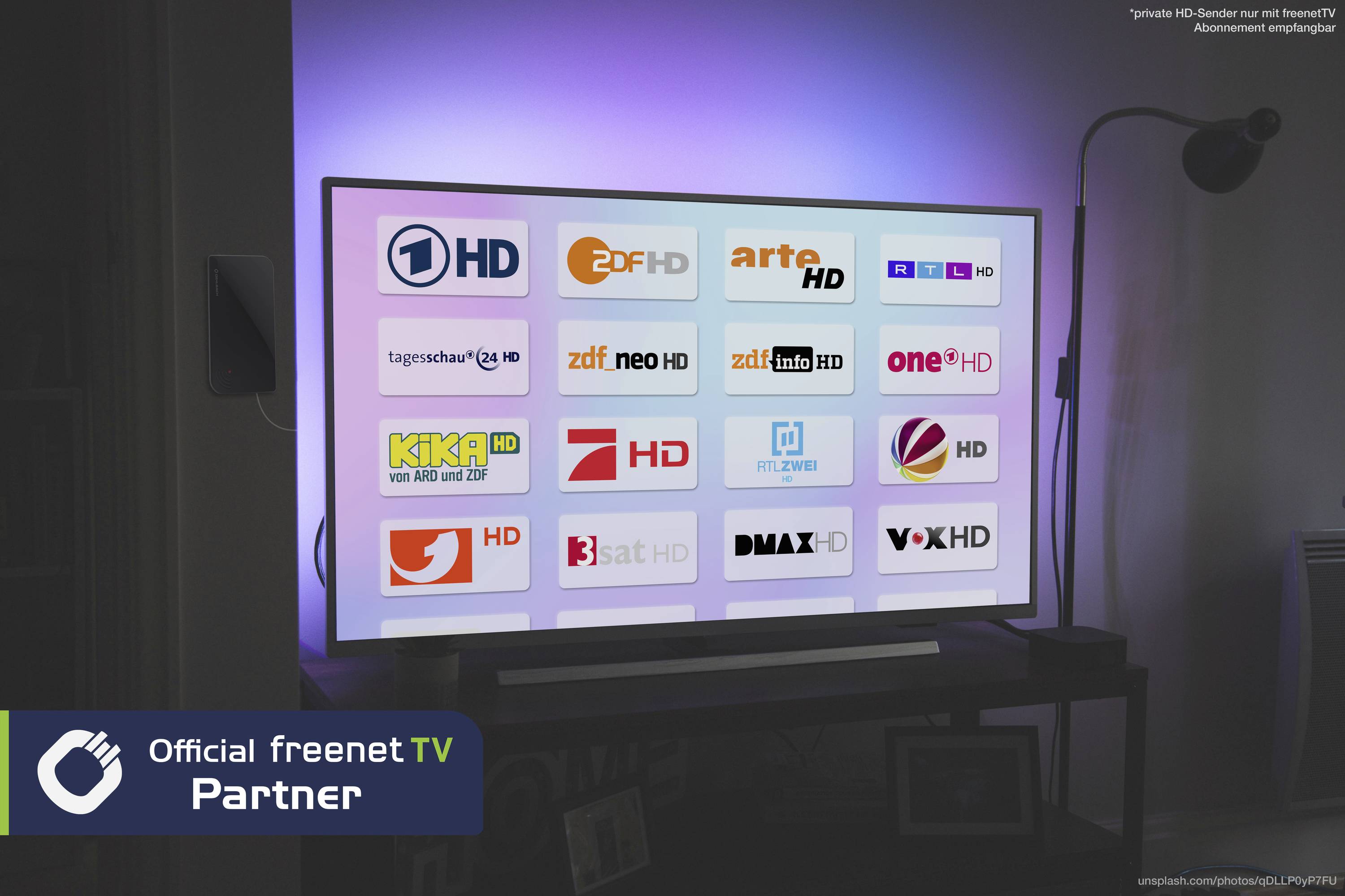 Oehlbach Scope Vision 5G DVB-T2 DVB-T/T2 active planar antenna Indoors Black