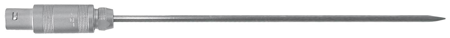 A long, tapered pin with a cylindrical handle, often used in technical or craft applications.