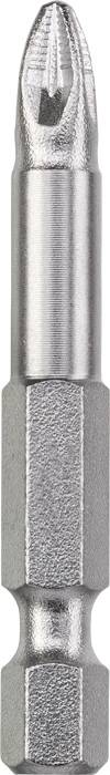 Metal screwdriver bit with cross-head tip, suitable for power tools and manual screwdrivers.