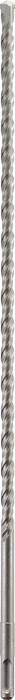 Silver screw with a fine, uniform thread, vertically oriented.
