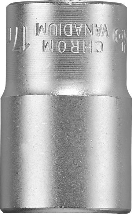 A silver hexagonal nut with the inscription 'CHROME VANADIUM'.